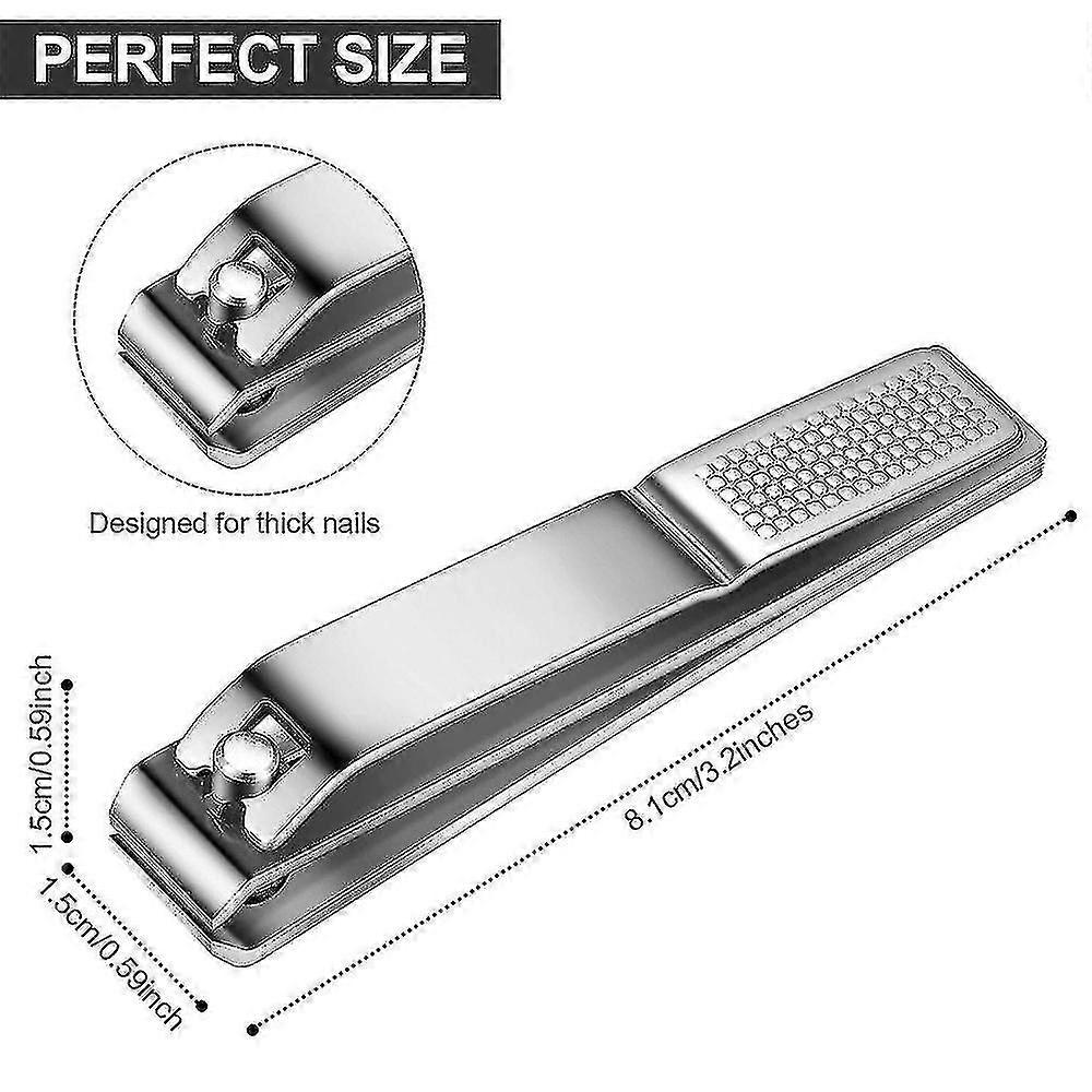 6 Pieces Large Toenails Clippers Straight Edge Toenails Clippers