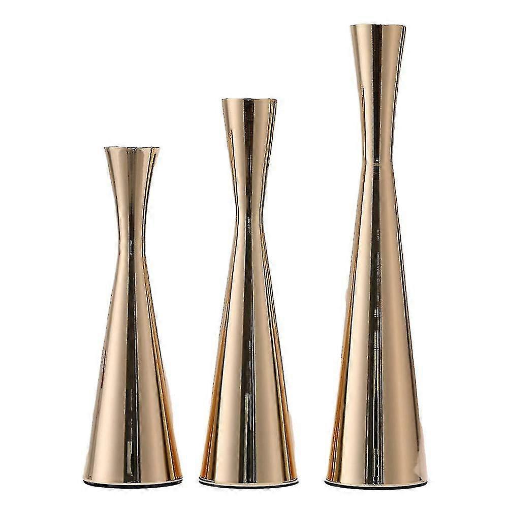 3 Sets Metal Taper Candle Holders