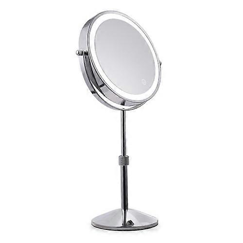 Desktop Double-SidedRound LED Luminous Makeup Mirror Espelho de aumento elevável
