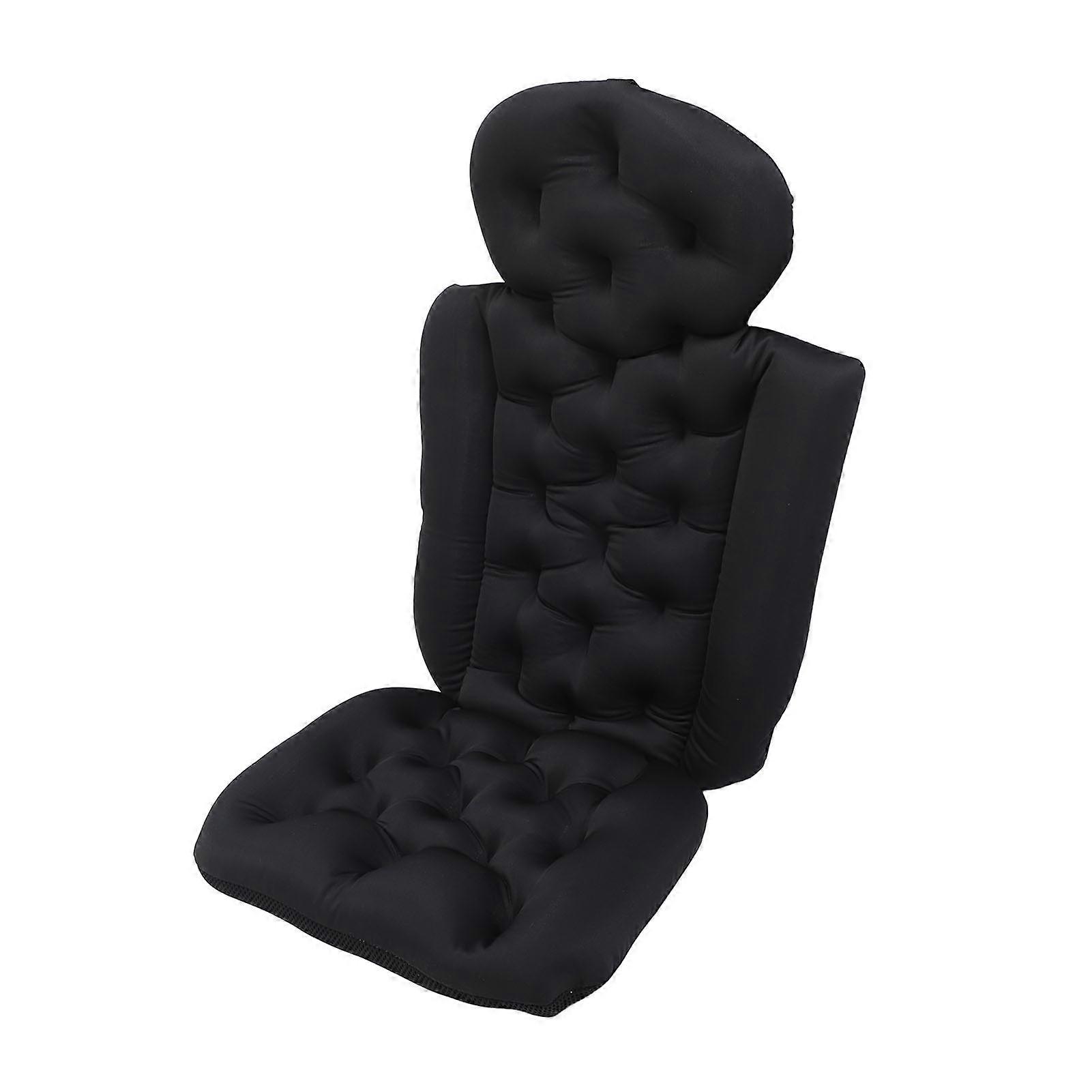 Full Body Bath Pillow Multipurpose Foldable Breathable Quick Drying Stretchy Soft Bathtub Pillow for Swimming Pool Spa Outdoor Bathtub Black