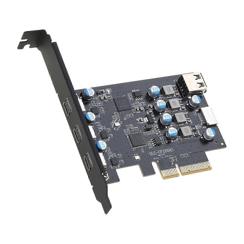 بطاقة توسيع موصل USB3.2 PCI-E 4X 3 قابس أمامي وخلفي من النوع C ASM3142