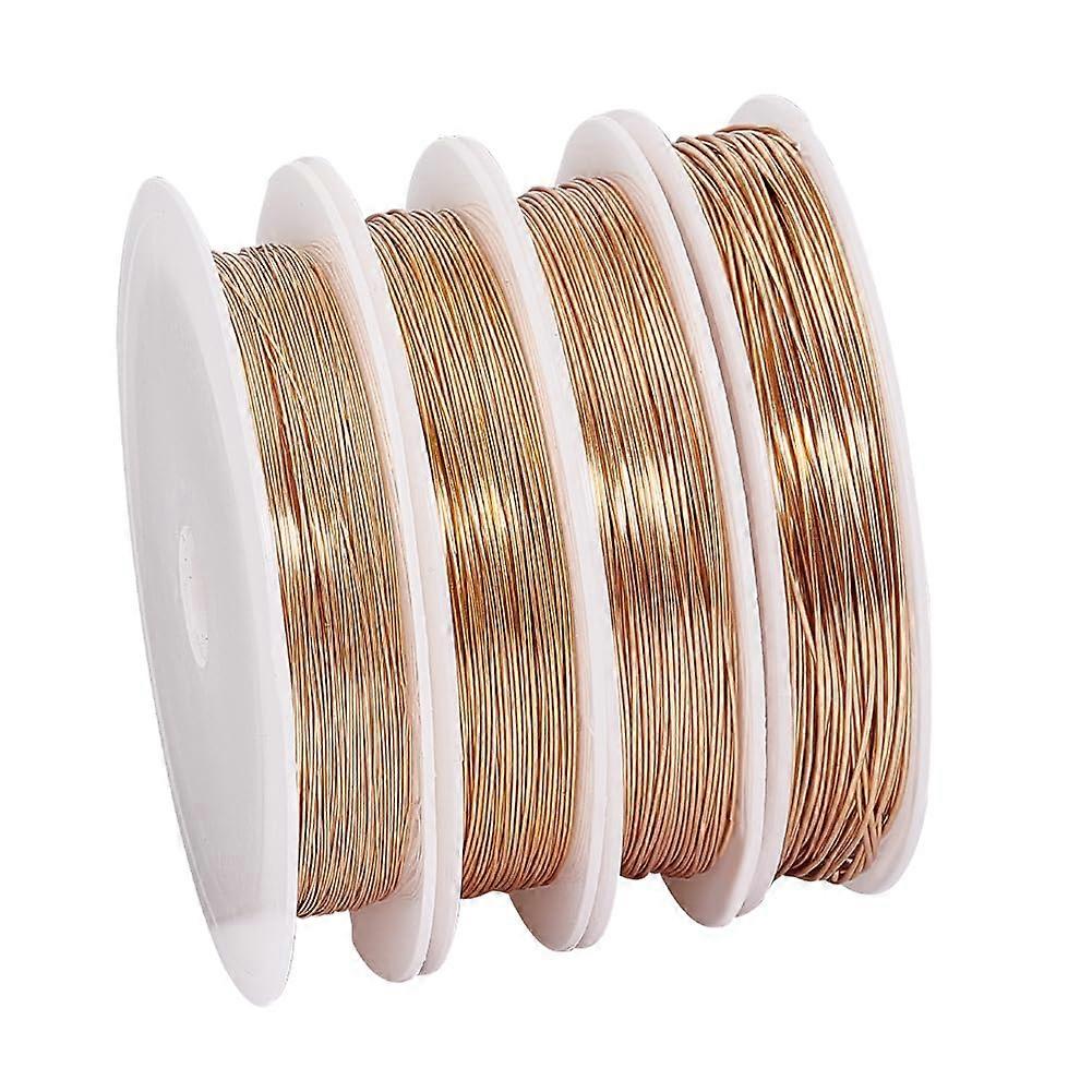 262ft 14K vergoldeter Kupferdraht 22/24/26/28 Gauge Craft Draht Metall Perlendraht Gold Schmuck Draht Armature Draht für DIY Wrapping Blumen Arrangieren oder