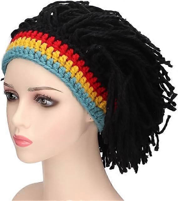 Funny Wig Hats - High Elasticity Keep Warm Knitted Beanie Hat with Dreadlocks