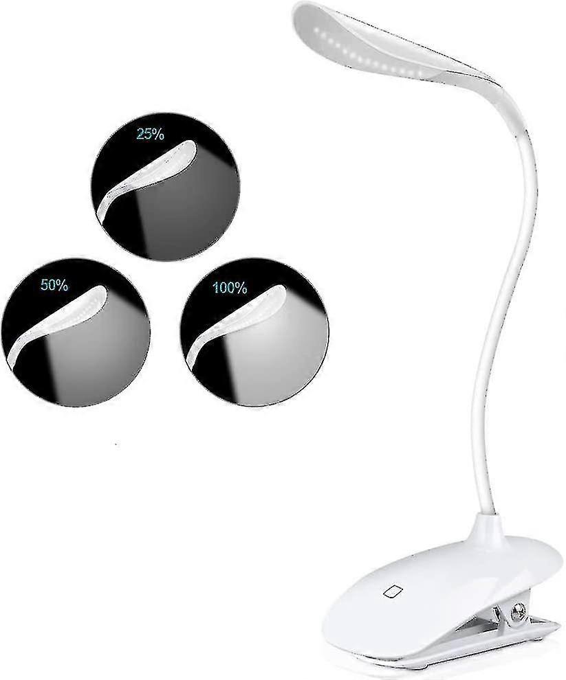 読書灯、読書灯16 LED 3つの明るさモード360フレキシブルネックUSBケーブルCLIで充電可能
