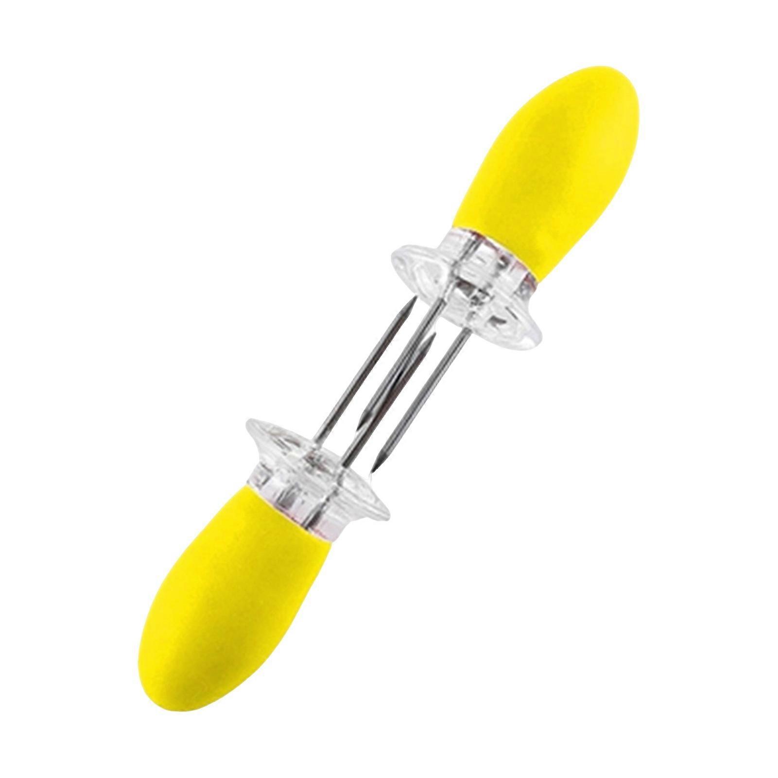 1 Pair Corn Holders Stainless Steel Corn Cob Holders BBQ Skewers for Home Cooking Twin Pin Sweetcorn Holders Multi-Functional Barbecue Forks