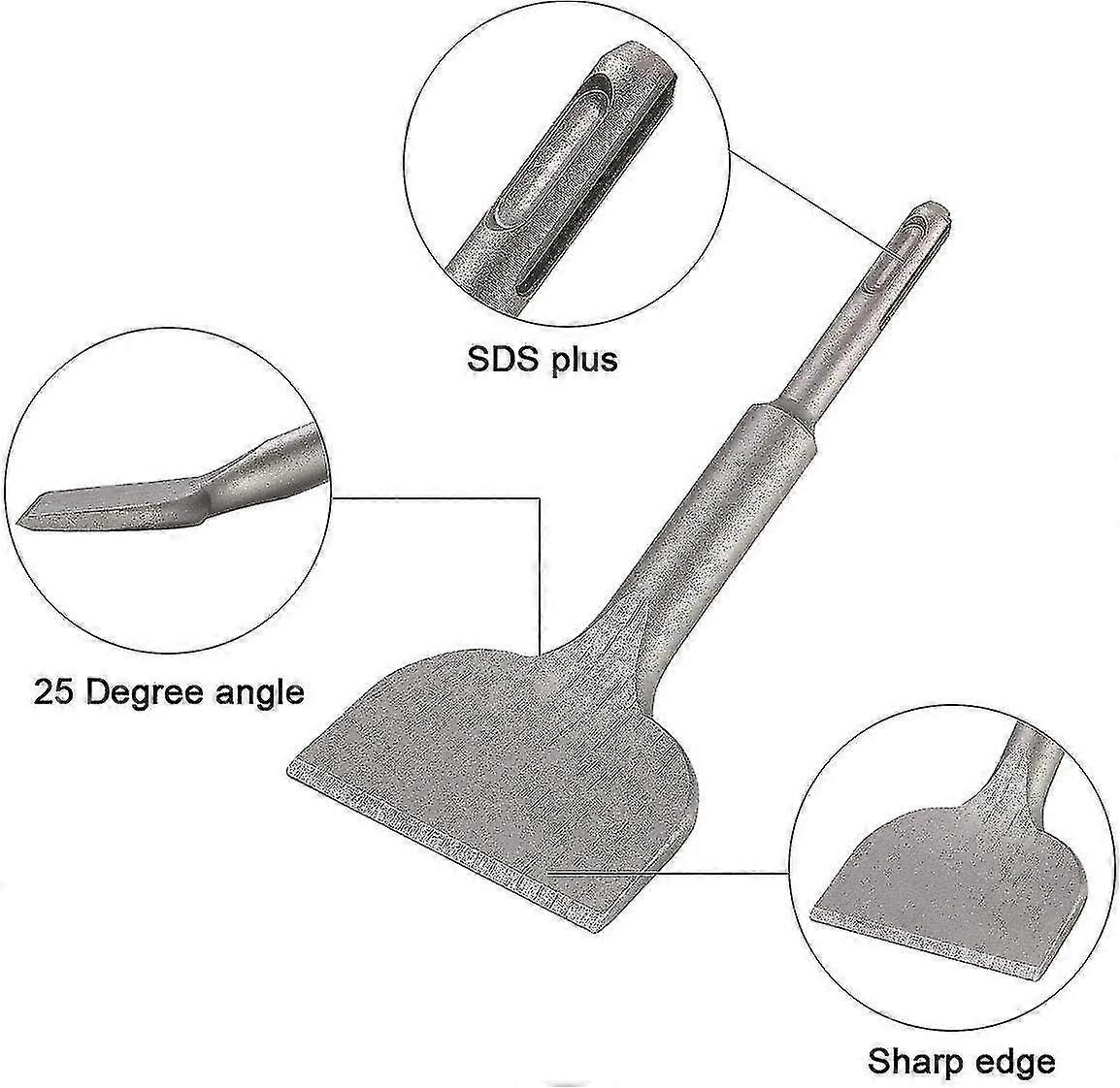 Sds Plus Tile Chisel, 165mm X 75mm High Quality Extension Series, Curved Chisel Chisel For Ceramic And Floor Tiles (baifus)