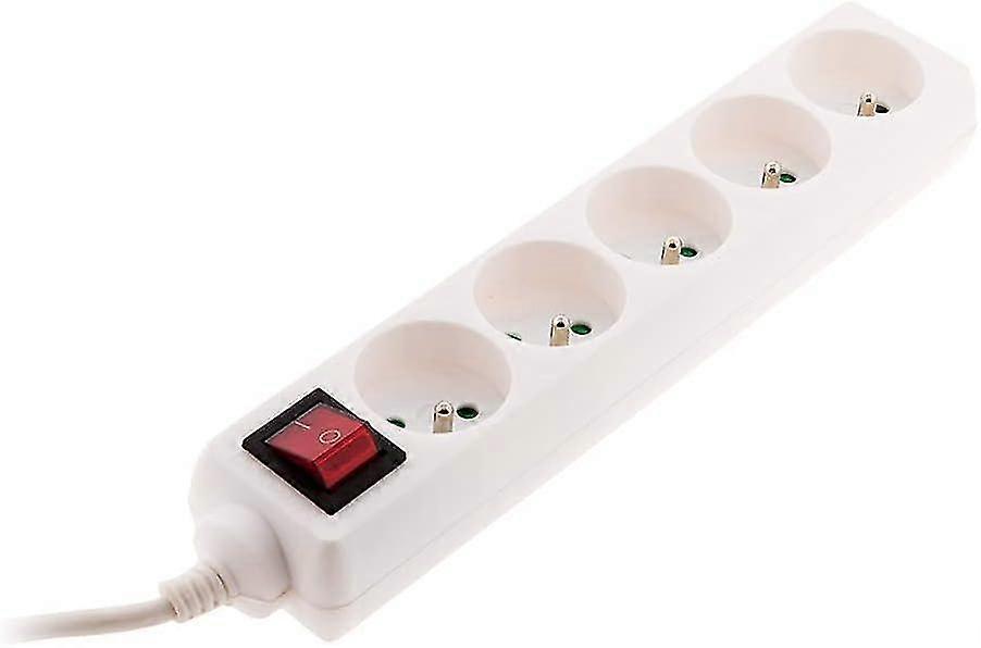 Block Of 5 Sockets 16a 2p+e With Switch White