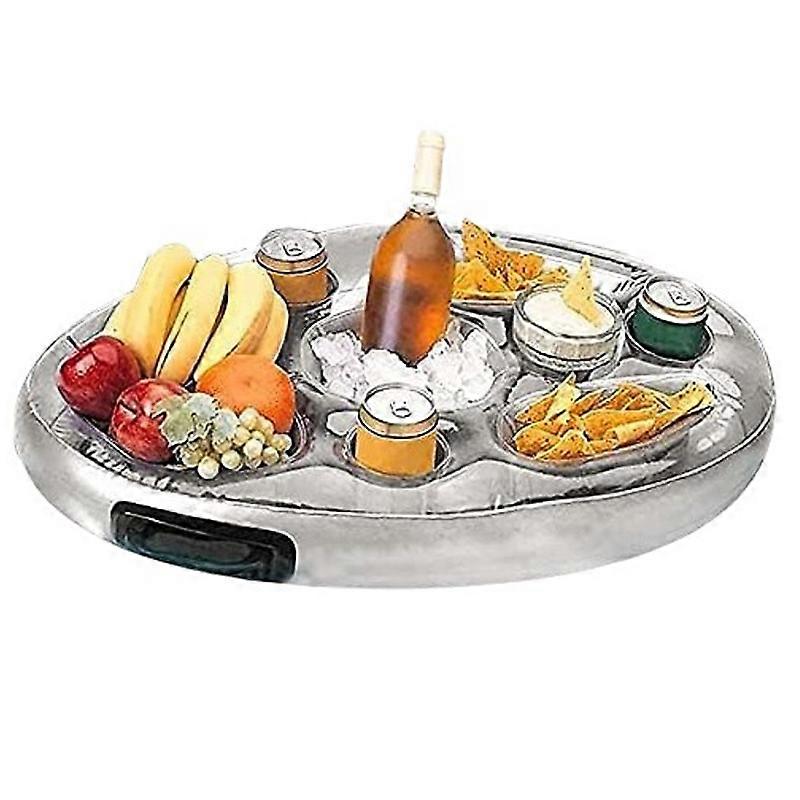 PVC Water Inflatable Pool Dining Tray Inflatable Perforated Drink Holder