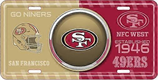 Placa de Licença do San Francisco 49ers NFL Bullseye
