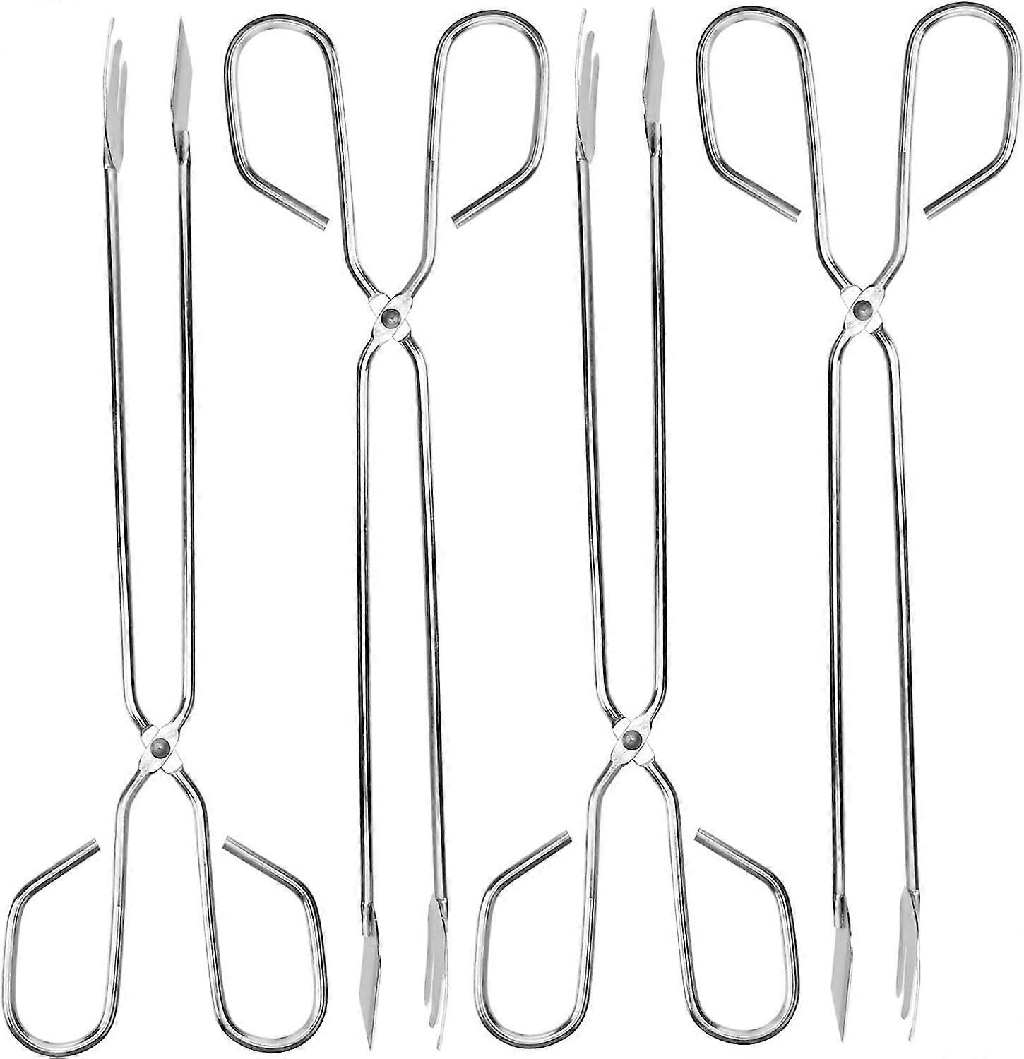4 Pieces Heavy Duty Pliers Outdoor Fireplaces Outdoor Bulbs Pickup Stick Appetizer Outdoor Tools Pick Up Tool Trash Clip Garbage Scissors Scissors Cla
