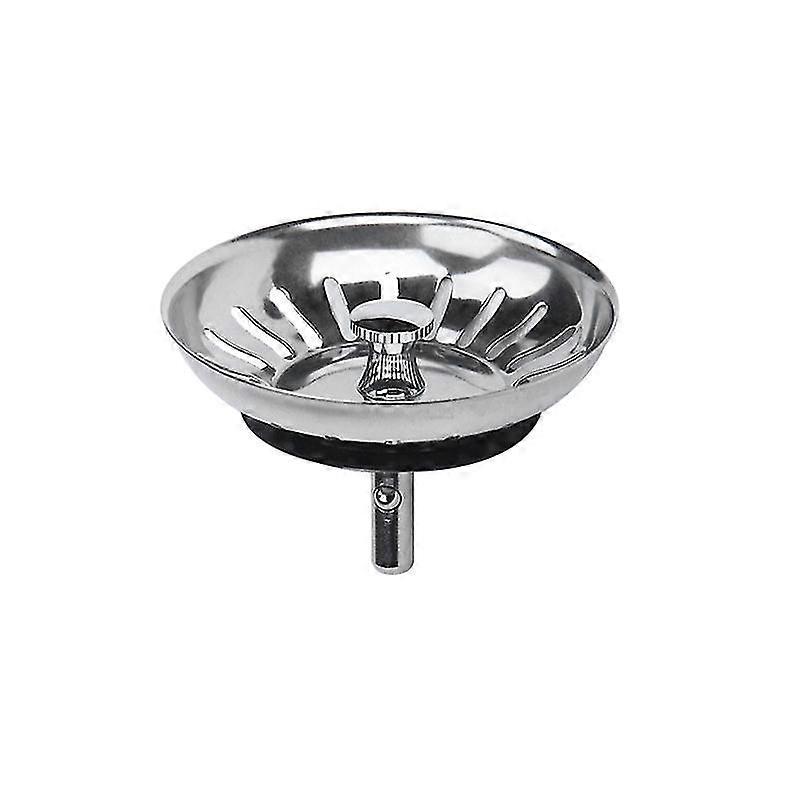 Kitchen sink strainer with two layers, Stainless steel, 83 mm, Silver