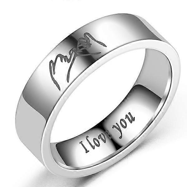 Pinky Promise Ring Milujem ťa Prsteň Gravírovaný prsteň Prsteň Prsteň Gesto Prsteň Darček pre ňu