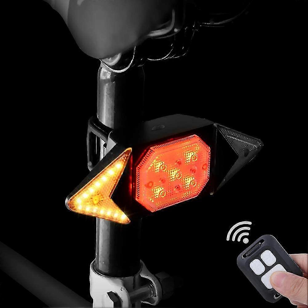 Wireless Remote Control Bicycle Turn Signal Light,rear Light,5 Lighting Modes Strobe Light