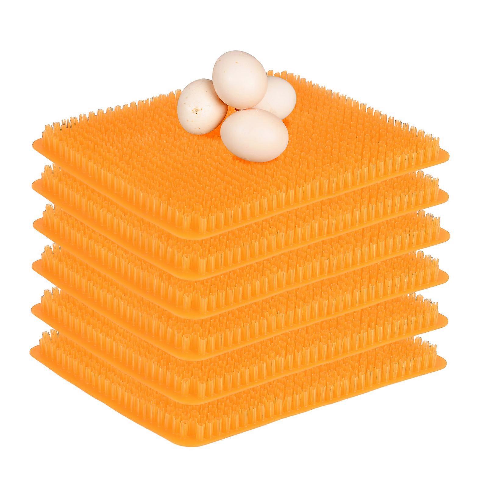 6 Pack Washable Nesting Pads for Poultry Chicken with Safe Egg Roll-Off, Better Filtration and Universal Compatibility-Chicken Box Pads