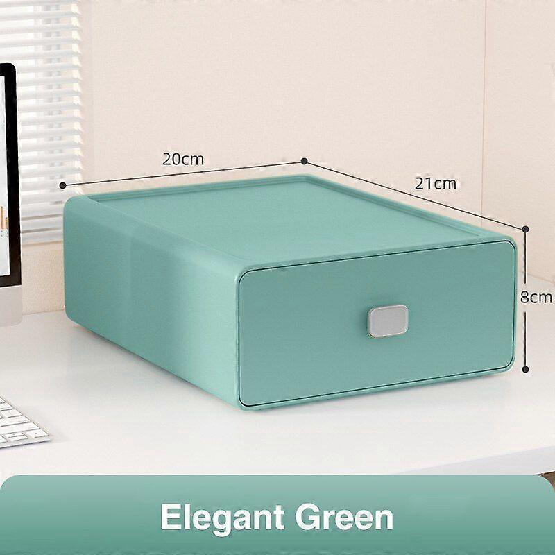 Colorful Desktop Stackable Organizer Drawer Office Storage Box Plastic Container