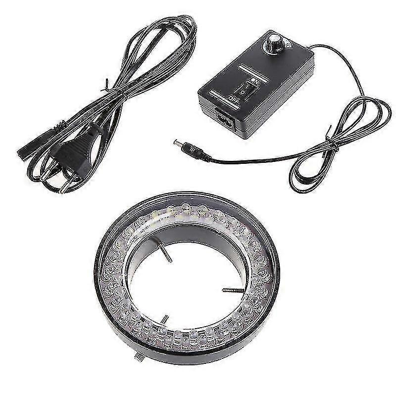 60 ledet justerbar ringelys belysning lampe for stereo zoom mikroskop mikroskop eu plugg