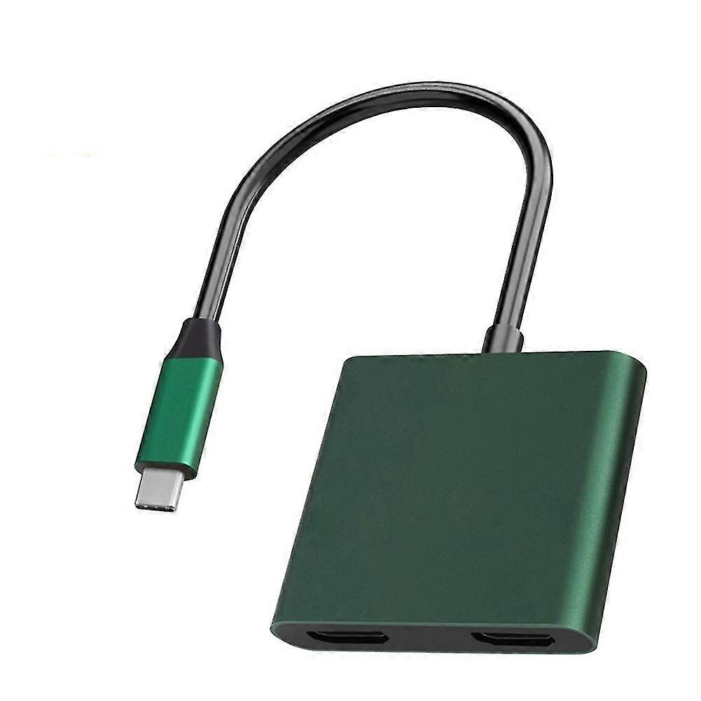 2 In 1 Usb C Hub Adapter,type C To 4k Dual -compatible Docking Station Converter For Laptop Tv, Kt20