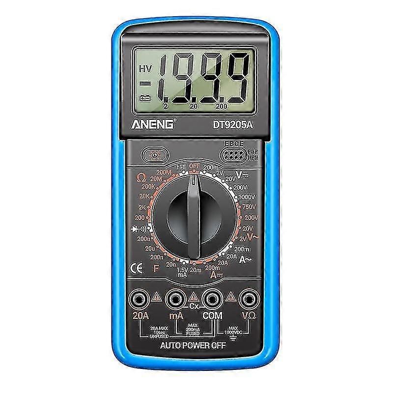 Digital Multimeter Voltage Tester Volt Ohm Amp Meter On-off Beep For Household