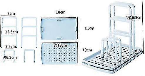 Foldable Kitchen Table Rag Rack Dishwashing Water Drain-free Punch Sponge Shelf Multi-function Storage Holders Shelves (color : A)