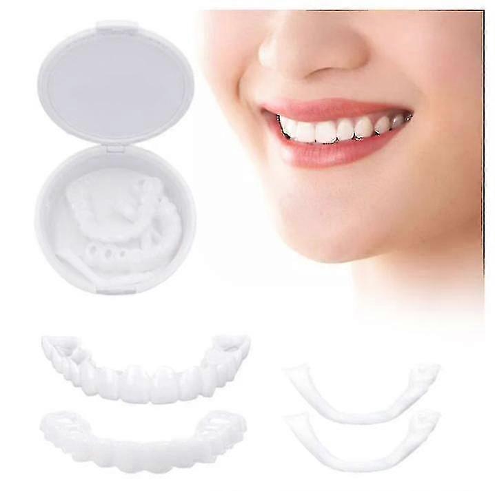 2 Pairs Of Temporary Dentures Tooth Veneers Whitening Dentures Imitation Braces