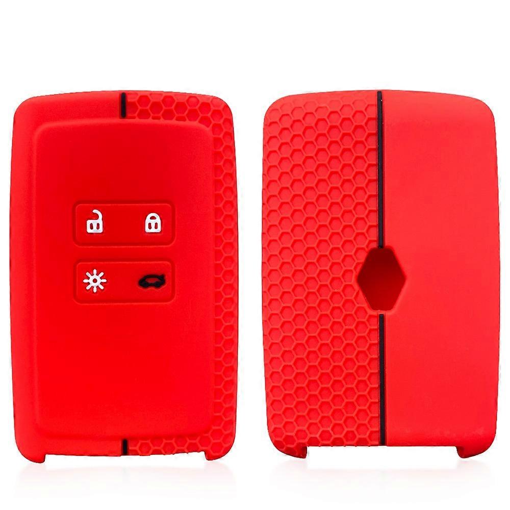 HooRLZ Cover chiave Renault, compatibile per Renault Auto Traffic Captur Arkana Clio Kadjar Koleos Megane Spazio Master Scenic Dacia, Cover Chiave Auto in Silicone - 4 Pulsanti, Nero