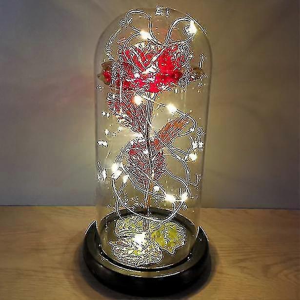 Flower Glass Cover With Led Flower