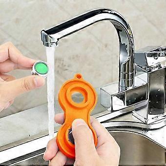 1PC Water Outlet Universal Wrench Faucet Bubbler Wrench Disassembly Cleaning Tool Four Sides Available Bubbler Yellow Wrench