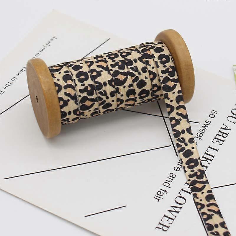 2Yards Leopard Printed Elastic Webbing DIY Sewing Craft Elastic Band Hemming Belt For Pants Lace Hat Decoration