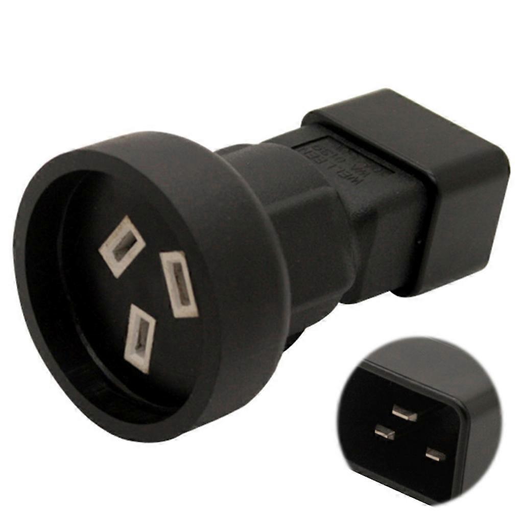 IEC 320 C14/C20 Male to Australia 3-pin Female Power Socket Connector Adapter