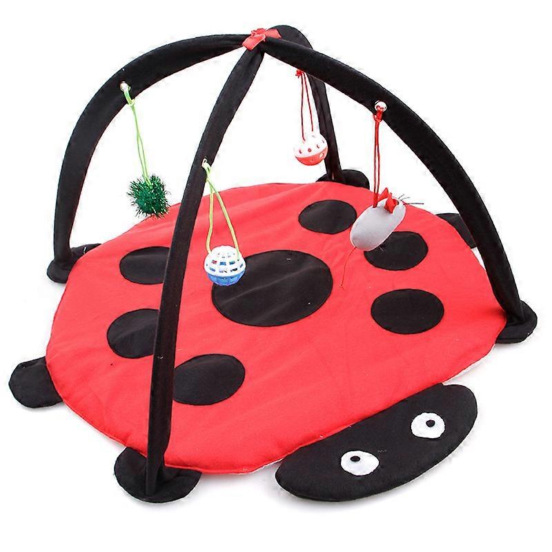 Foldable Cat Tent Portable Pet Playhouse Kitten Bed Mat Mobile Activity Toy Blanket House
