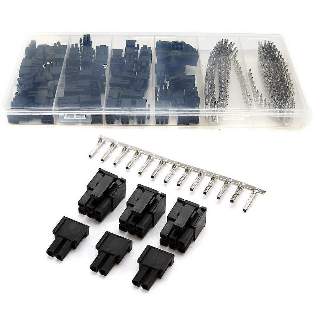 400 Stück Crimp-Buchsen-Buchsen-Stift-Stecker + 50 Stück 5557 8 (6 + 2) P ATX EPS PCI-E-Steckverbinder mit Kunststoff B