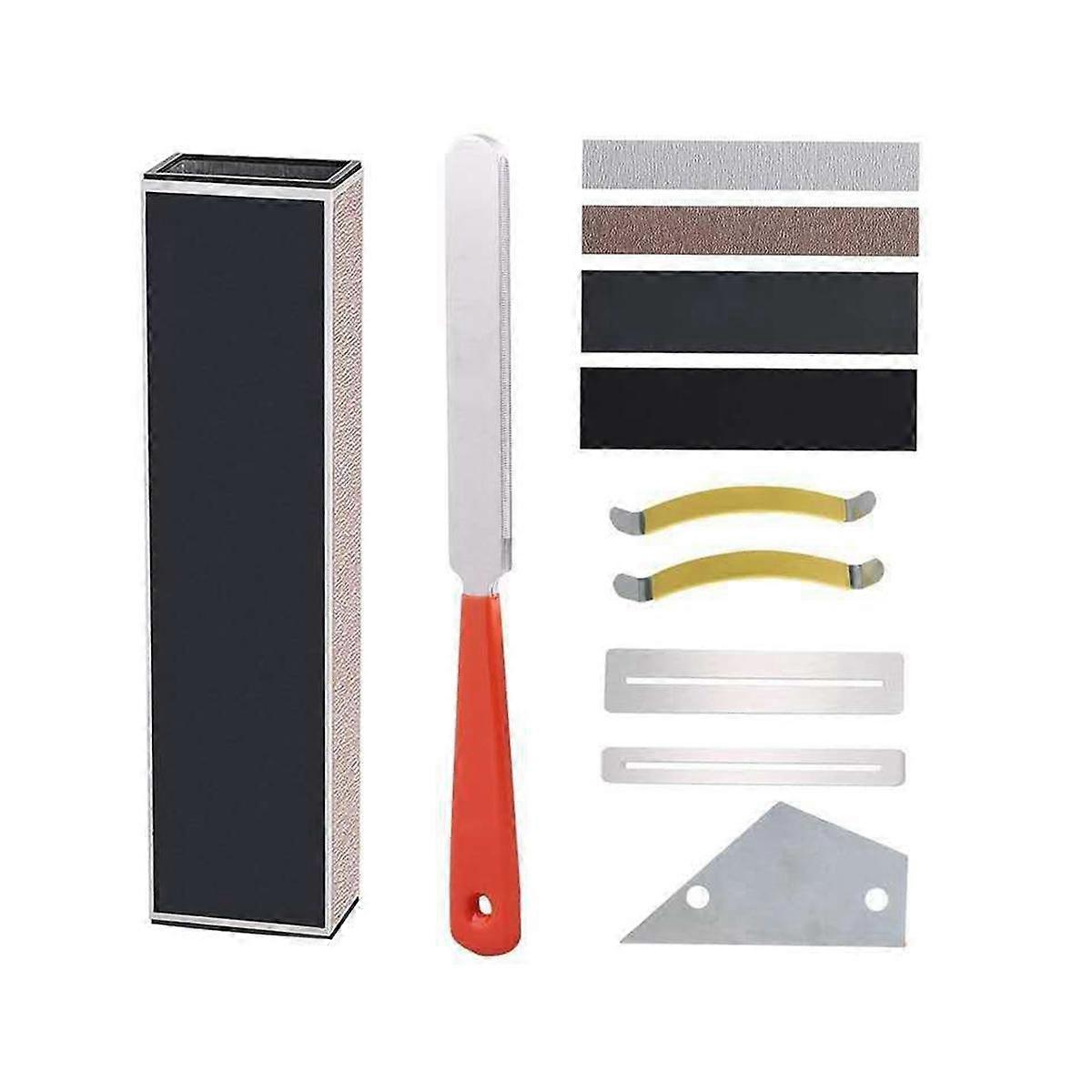 Gitarr Reparation Delar Nivelleringsstavar Elgitarr Sandpapper Filer Bas Akustiska gitarrer Instrument