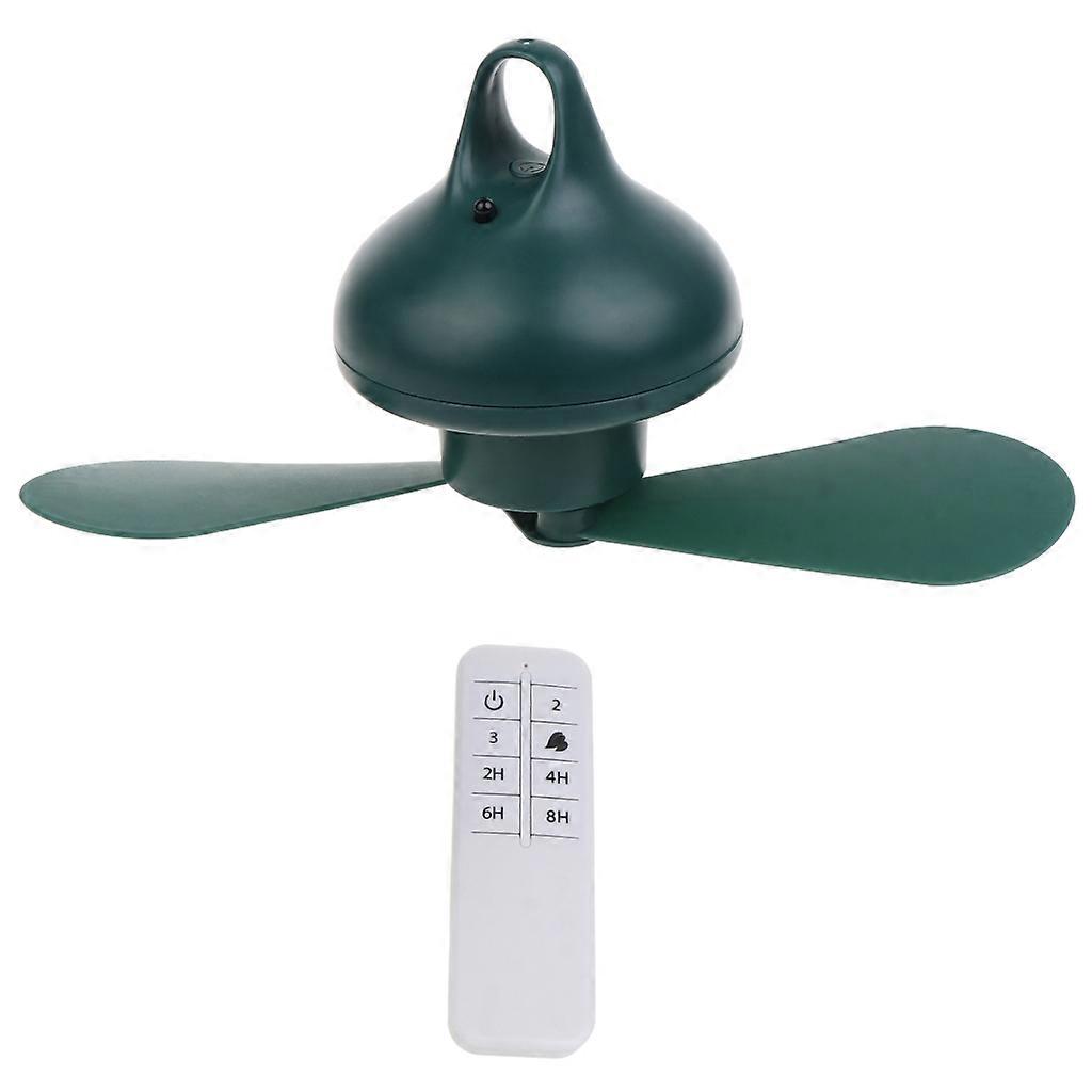 Queit 8000mAh Remote Control Camping Fan 4-Speed Timer Tent Hanger Ceiling Fan