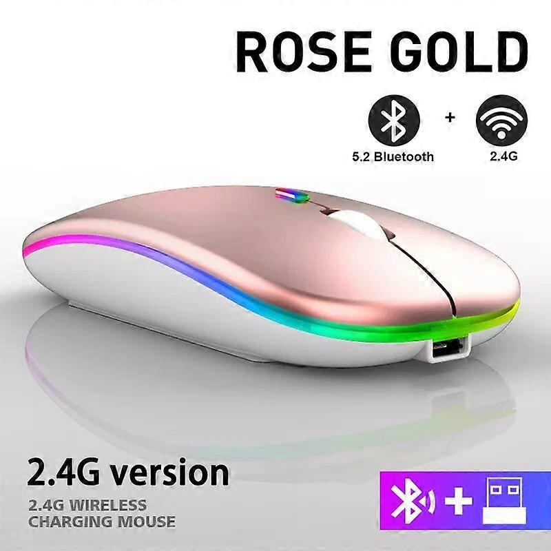 Dual Mode Bluetooth 2.4G Wireless Mouse One~Click Desktop Function Type~C Rechargeable Silent Backlight Mice for Laptop PC New Mice & Trackballs