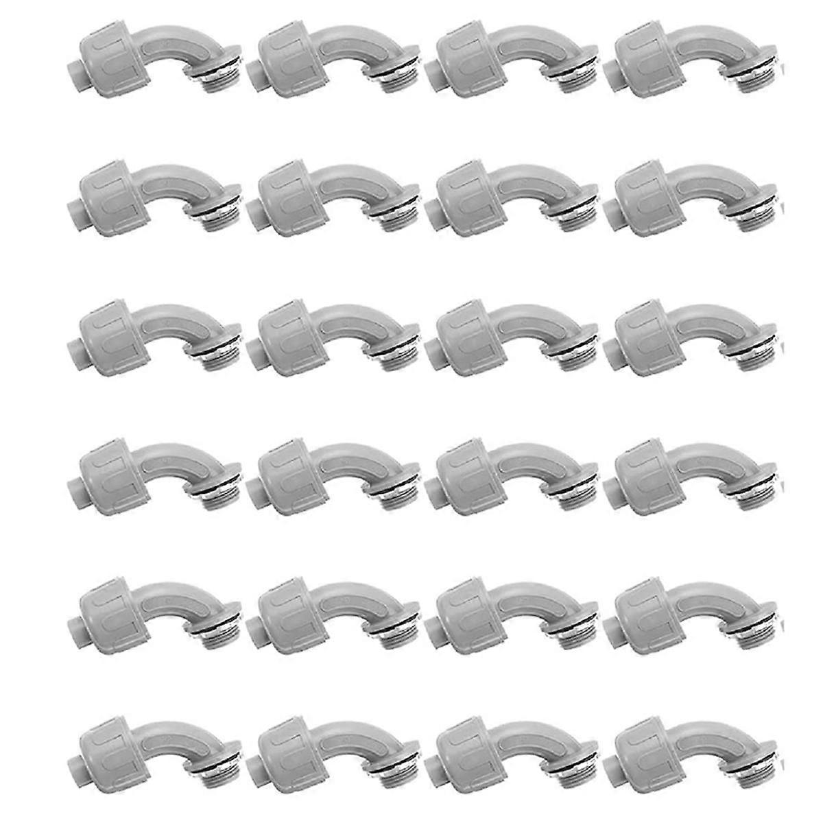 Conector Líquido Tight 3/4 Polegadas Flexível Conector de Conduíte Elétrico Não-Metálico Encaixe 90 Graus (24 Peças)