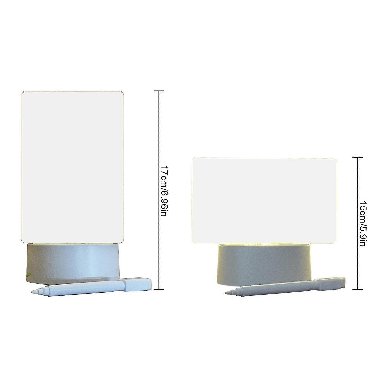 Acryl-USB-Nachtlicht Weihnachtslicht mit Filzstiften Wiederbeschreibbares LED-Memo Fast