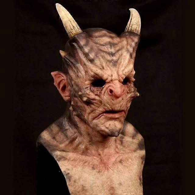 Halloween Devil Masks Face Cover Horror Cosplay Headgear Prop Masquerade Performance Costume Props Scary Horns Masks