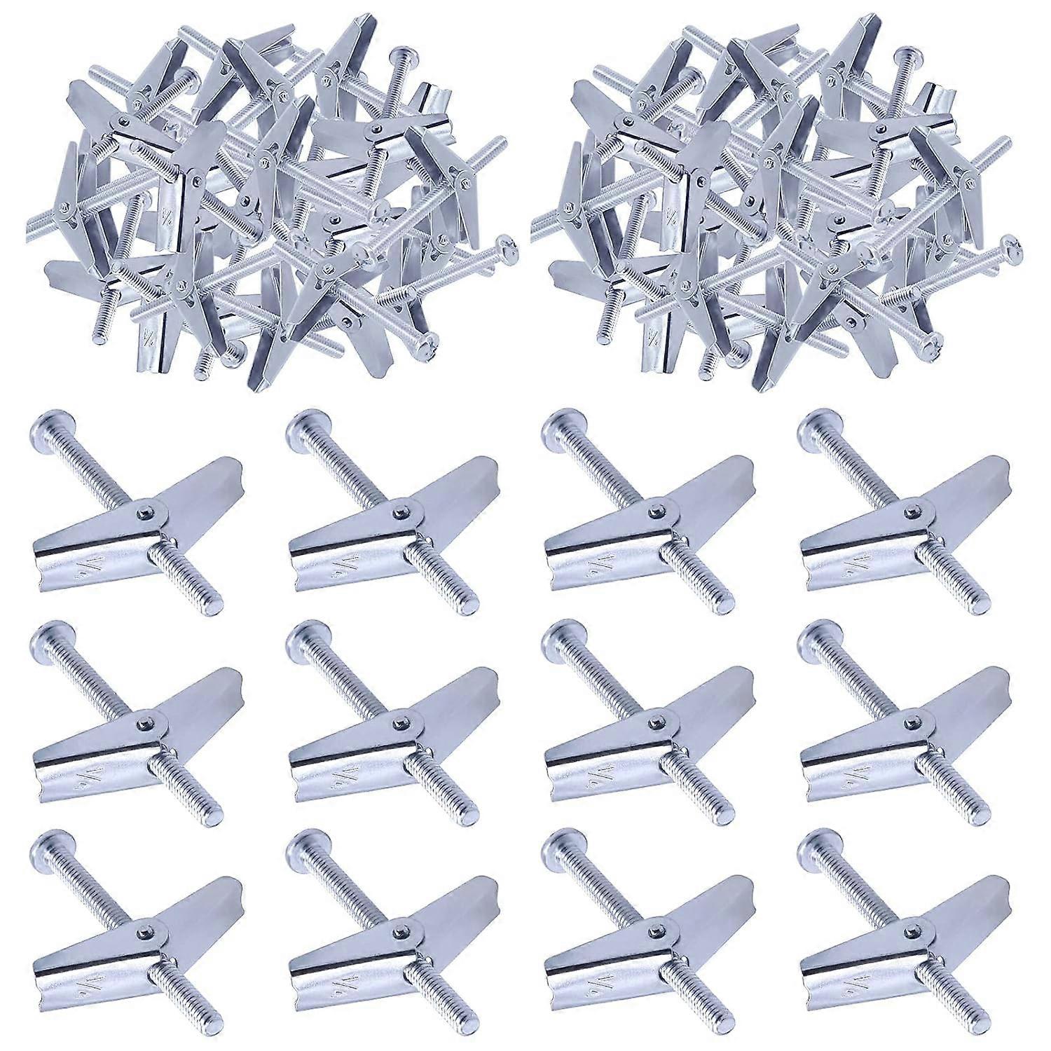 30 Pack Toggle Bolts and Toggle Nuts for Hanging Heavy Items on Drywall1/4"