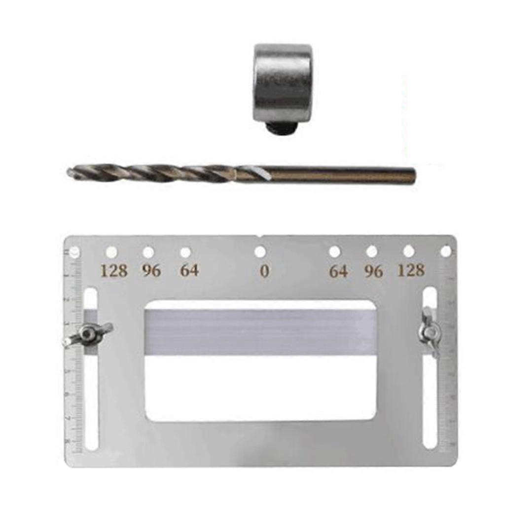 Cabinet Door Knob Handle Hole Locator Punching Drill Bit Guide Installation Jig