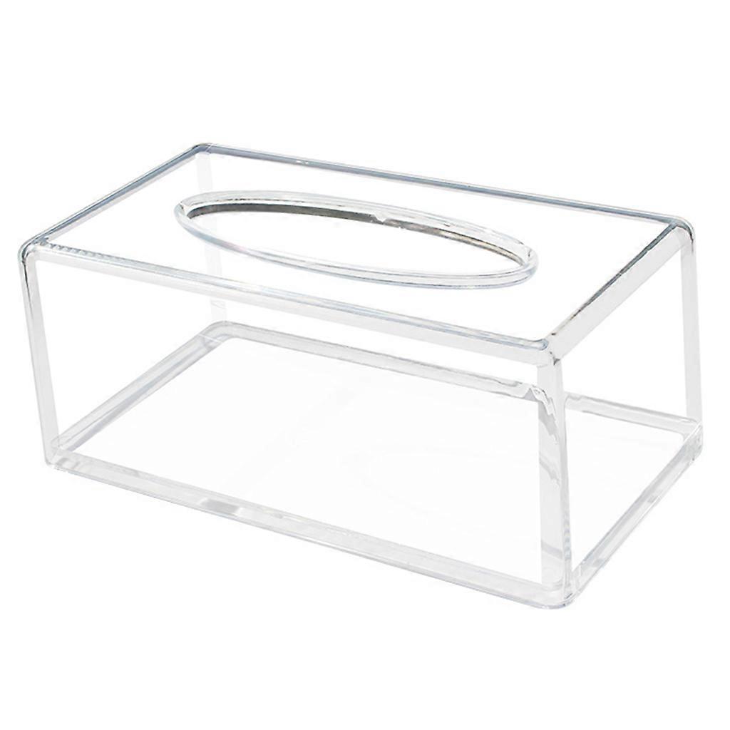 Clear Tissue Box Acrylic Rectangular Napkin Holder Desktop Storage Container