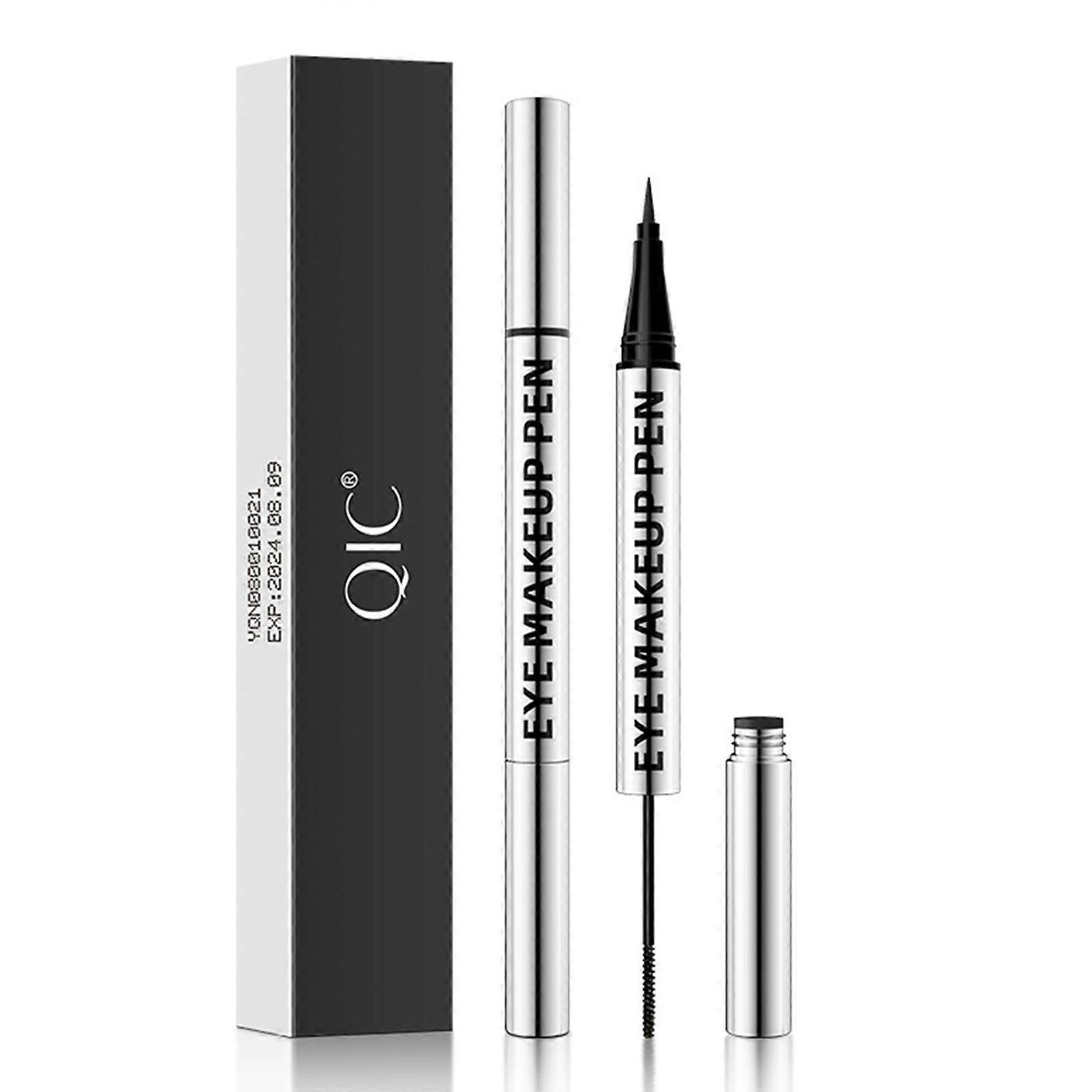 Waterproof 2 in 1 Fine Short Eyelash Mascara Eyeliner Curling Lash Long Lasting