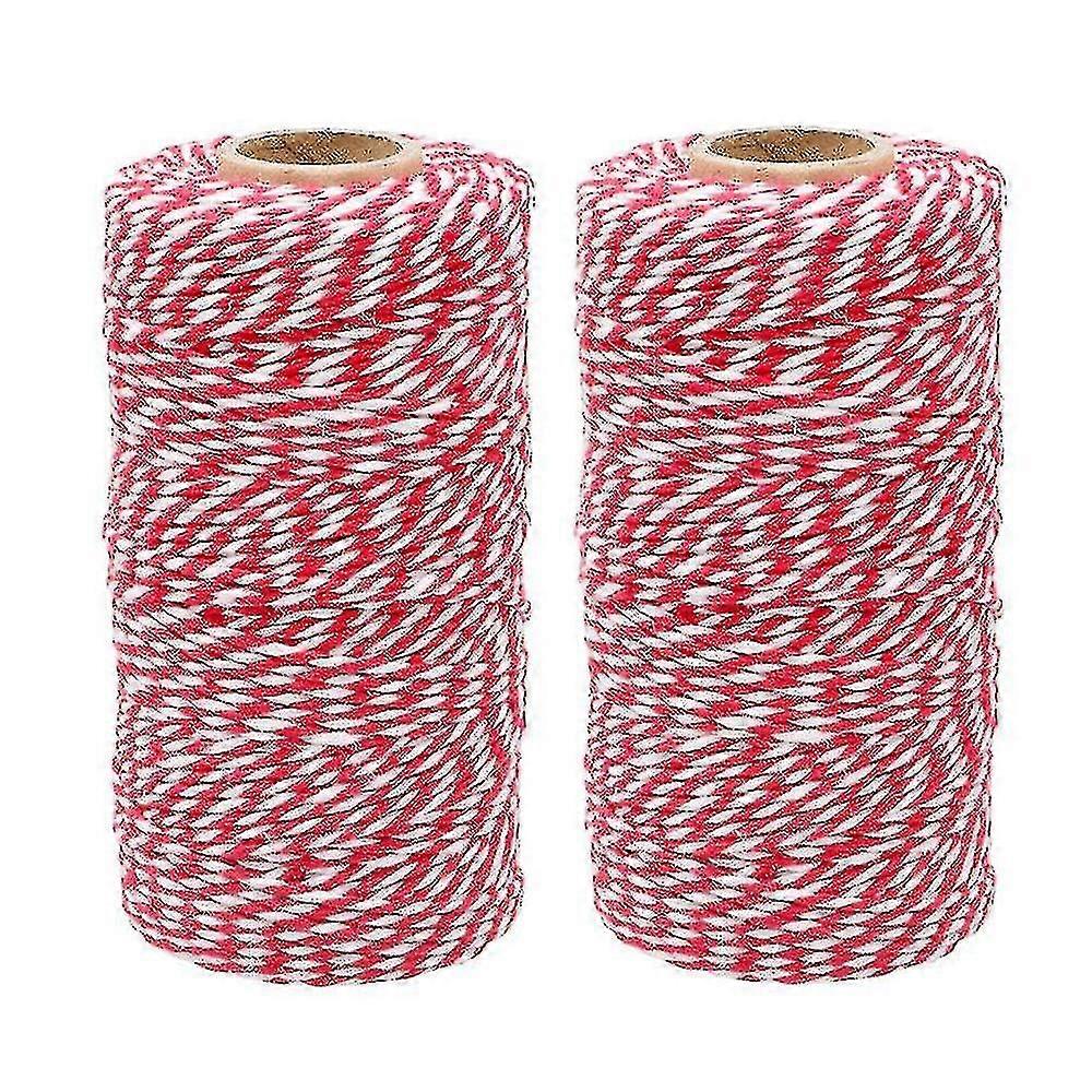 200m Red And Green String Twine, Craft Cotton Thread Twine   For Baking, Butchers, Diy Crafts Handmade Arts-MXBC