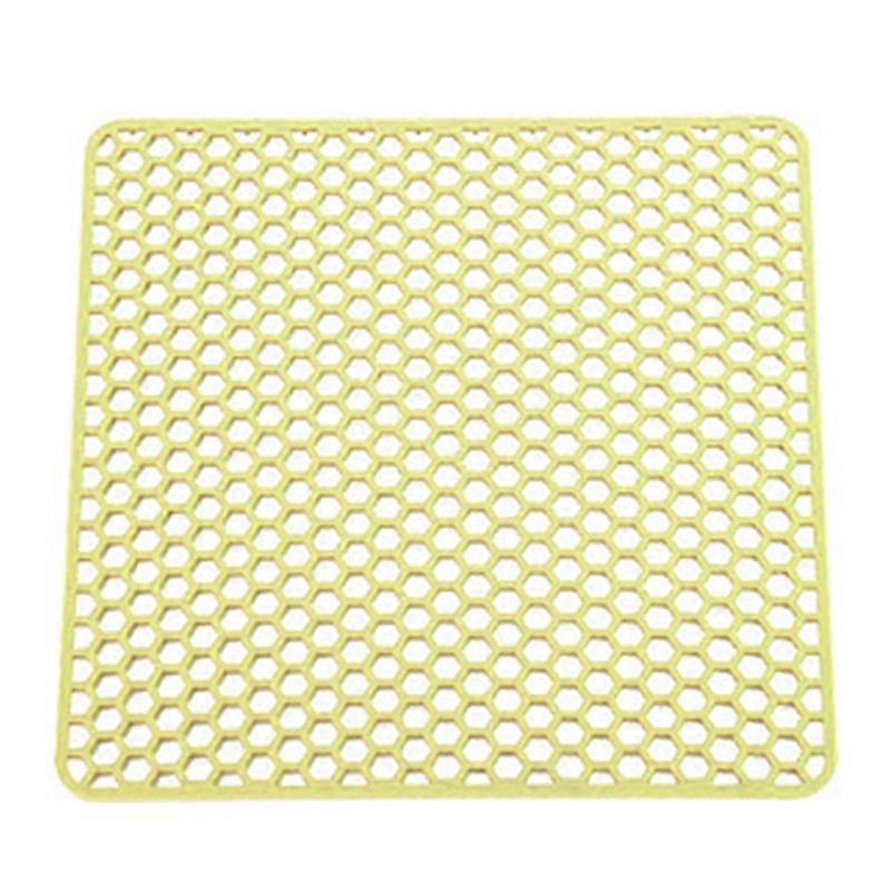 More Thicken Multi-use Drain Mat Silicone Stretchy Honeycombed Bowl Holding Mat for Home