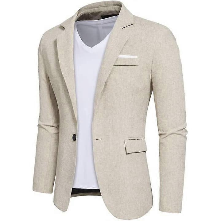 Men's Casual Suit Blazer Jackets Lightweight One Button Sports Coats