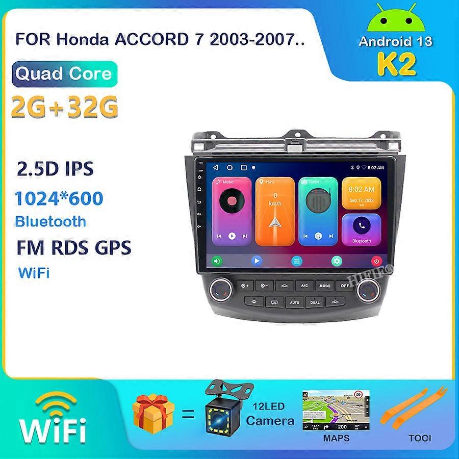 4G+64G Carplay DSP Android 13 4G Car Radio Multimedia Player For Honda Accord 7 2003-2007 Navigation GPS Auto 2 din no dvd