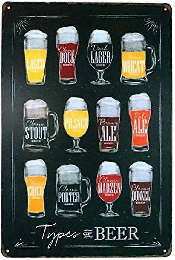 ビールサインビンテージハンギングポスターハウスカフェレストランホームアートペインティングの種類(M0056)