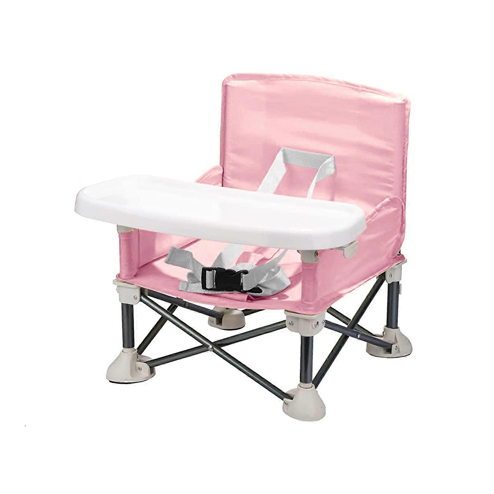 2023 Novo assento elevatório de viagem do bebê - Cadeira de acampamento dobrável para crianças | Assento de bebê portátil compacto com bandeja de jantar removível para meninos meninas
