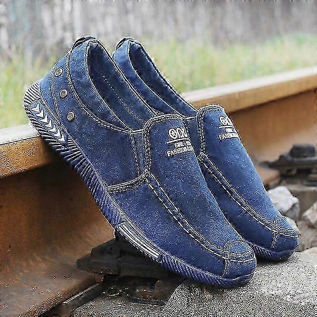 Erkekler Spor Ayakkabı Düz Erkekler Kanvas Ayakkabı Denim Yaz Ayakkabı Nefes Rahat Ayakkabılar Loafer'lar Chaussure Homme Boyut 38 - 45
