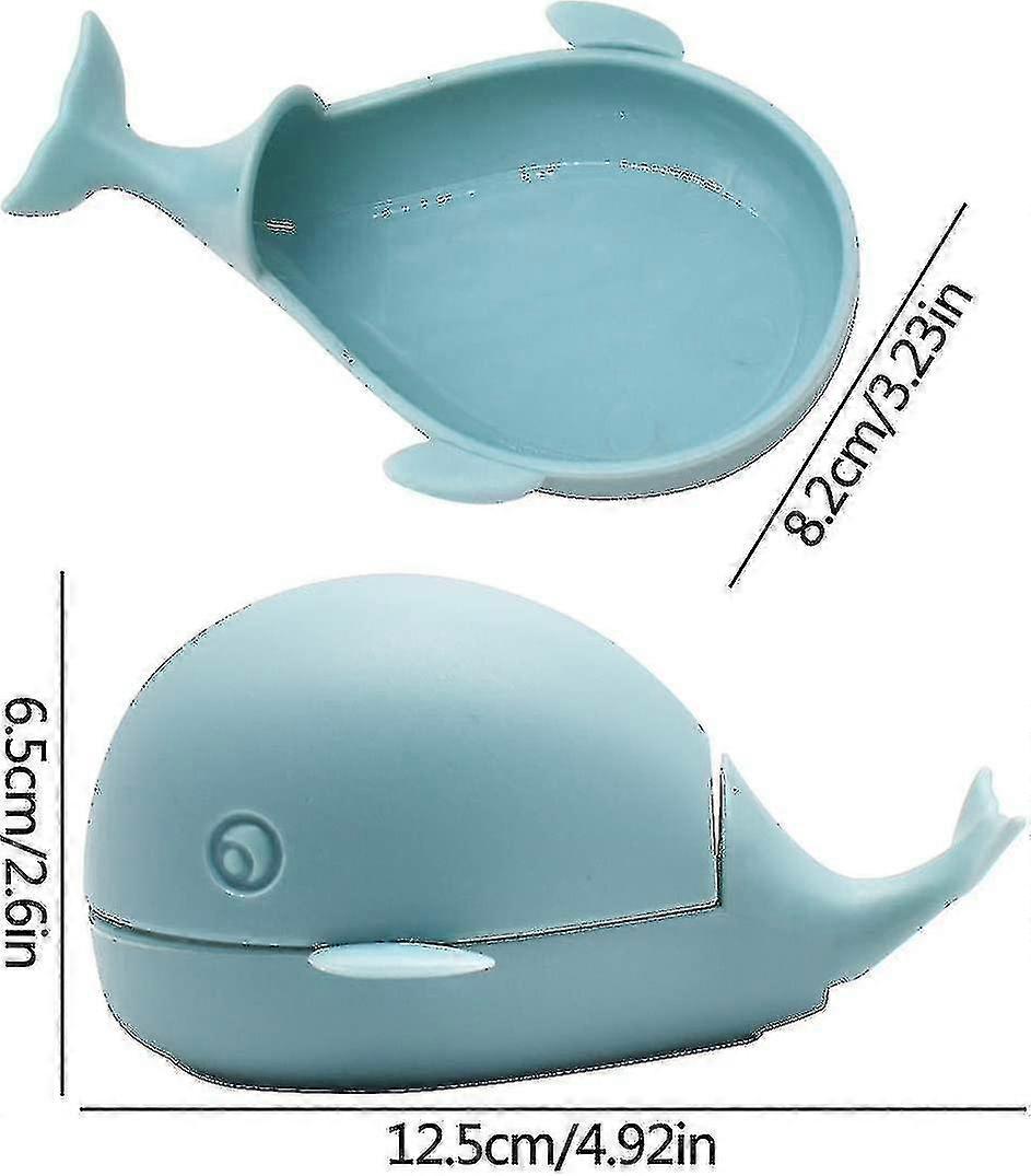 2pcs Whale Shape Laundry Soft Bristle Multi-purpose Lint-free Cleaning Brush