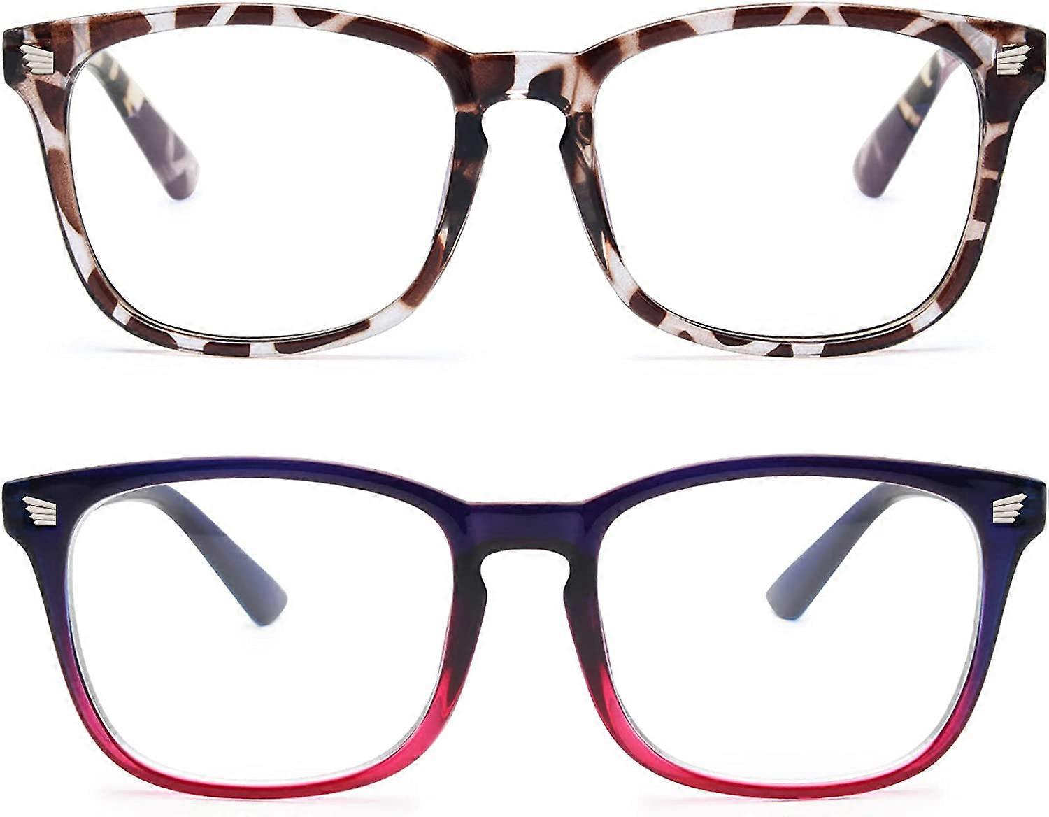 2er-Pack Blaulichtschutzbrille, Computer-Lese-/Gaming-/TV-/Telefon-Brille für Frauen Männer